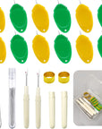 Needle Threaders Tool Set 19 in 1 for Hand Sewing, Sewing Machine, DIY (5 Pcs Gourd Shaped Threaders + 5 Pcs Thumb Shaped Threaders + 2 Pcs Drawstring Threaders + 2 Pcs Seam Rippers + 5Pcs Needles)