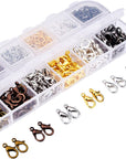 6 Colors Lobster Claw Clasps and 6 Colors Open Jump Rings for Jewelry Making (12 Mm, 5 Mm)