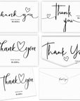 50Sets Wedding Thank You Cards with Envelopes and Stickers 4 Designs Mr and Mrs Thank You Notes Bulk Wedding Gift Cards Thank You Cards for Guests Wedding Party Decor Supplies 6 X 4 Inch