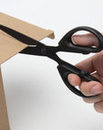 Black Office Scissors 7 Inch All Purpose Sharp Scissor Stainless Steel Blade Shears Straight ABS Handle Shear for Paper, DIY Craft, Office, School, Home