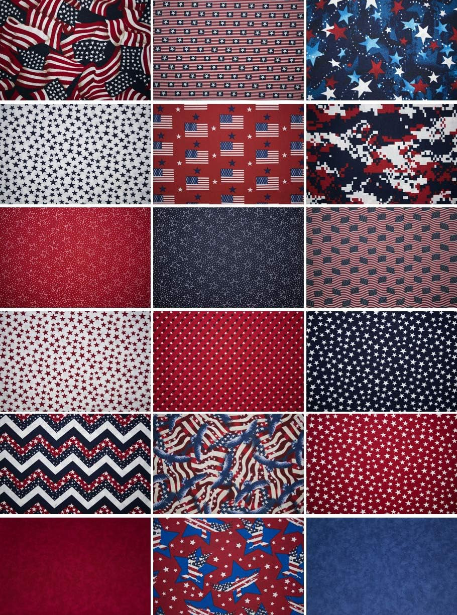 Made in USA Collection 40 Precut 2.5-Inch Quilting Fabric Strips