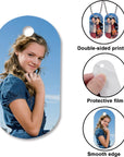 45Pcs Sublimation Blank Dog Tag Aluminum White Sublimation Stamping Tag Pendants Double Sided Blank Stamping Metal Tags, Personalized Pets Tags Oval