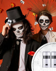 6 Pack Halloween Clown Makeup Black Face Body Paint Makeup Sticks Black Face Foundation Makeup Kit for Clown Skeleton Vampire Skull Cosplay Party