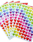 18 Sheets 1512 Pcs Colorful Dot Heart and Star Shape Self Adhesive Stickers, for Scrapbooking and Kid DIY Arts Crafts (Mixed Dots,Hearts,Stars, 18 Sheets)