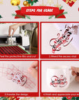 Buffalo Plaid Permanent Adhesive Vinyl-6 Sheets 12"X12" Buffalo Plaid Vinyl & 2 Sheets Transfer Tape, Permanent Vinyl for Cricut Machine, Pattern Vinyl for Christmas