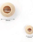 150 Pcs Wooden Beads, Large Hole Unfinished Natural round Wooden Loose Beads (20Mm X Diameter 10Mm Hole,12Mm X Diameter 6Mm Hole)