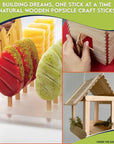 4.5" Natural Wooden Popsicle Craft Sticks - Package of 200Ct (Traditional Plain - 4.5")