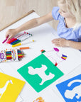 - EANST Animal Shape Stencils Set of 12 8" Plastic Stencils for Kids Arts and Crafts Material