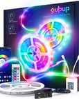 50 FT LED Strip Lights,Bluetooth LED Lights for Bedroom, Color Changing Light Strip with Music Sync, Phone Controller and IR Remote(App+Remote +Mic)