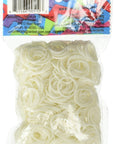 Official White Rubber Bands Refill 600 Count + 24 C-Clips