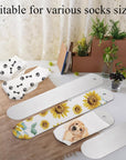6 Pieces Metal Straight Sock Jigs, 2 Sizes Sublimation Crew Sock Jigs, Dye Printing Heat Press Transfer Socks Accessories for Printing DIY Pattern Designs Heat Press Socks