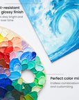 Acrylic Paint Set of 24 Tubes (0.74 Oz, 22 Ml) Non Toxic Acrylic Artist Paints, Heavy Body Acrylic Paint Art Supplies for Canvas Painting