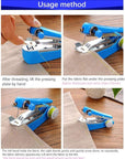 Handheld Sewing Machine - Portable Mini Manual Sewing Machine - Mini Sewer Machine - Hand Stitcher Sewing Machine - Needlework Tool for DIY Crafts Home Travel