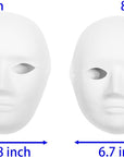 14 Pack Paper Mache Masks - 2 Sizes for Artistic Projects, Theater, Halloween, Masquerade Parties, Classroom Art