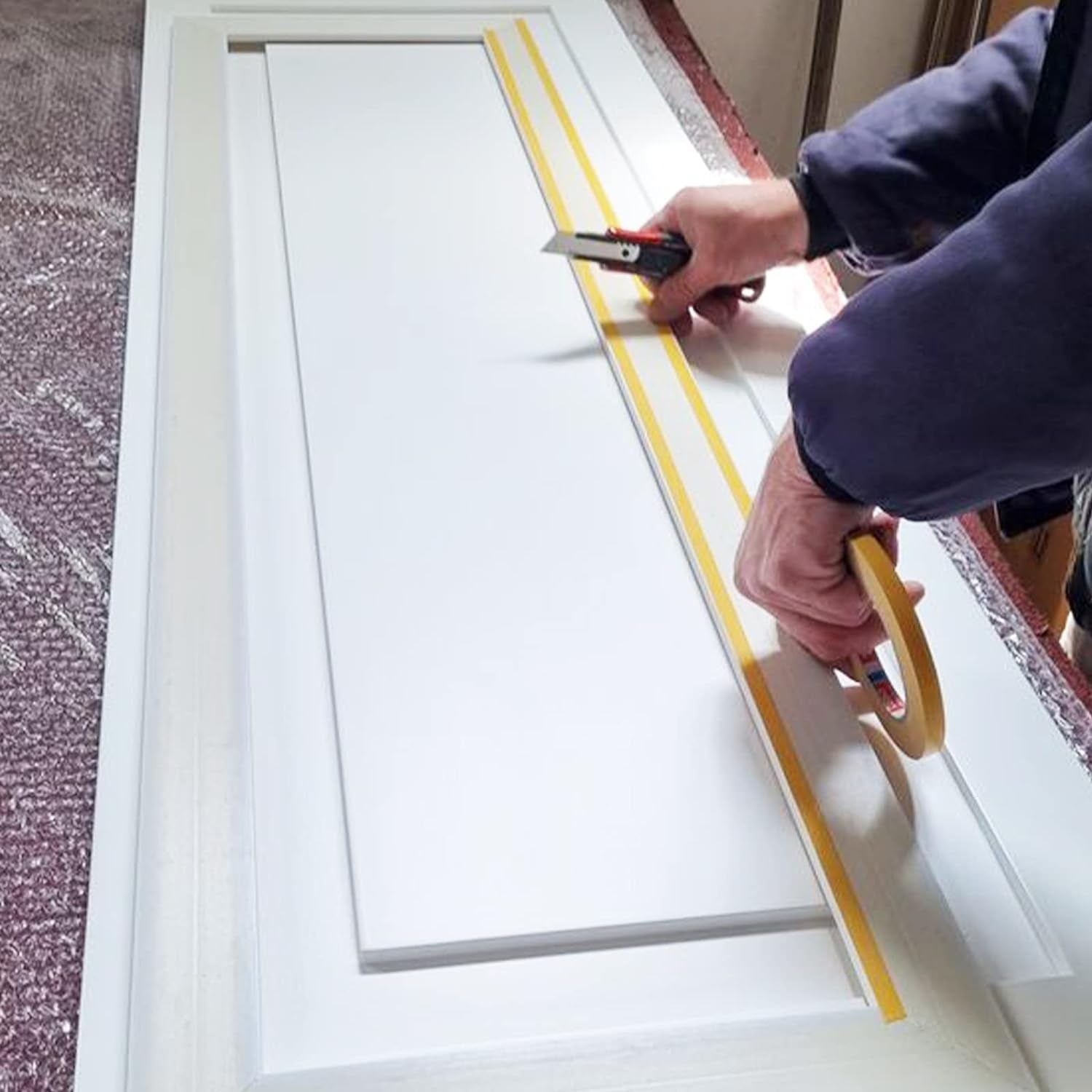 Peel and Stick Gold Metalized Polyester Mylar Film Craft Tape, Self-Adhesive Wall Molding Trim with Vibrant Mirror-Like Finish for DIY Projects Decorative Graphic Arts, 55Yds X 0.4In