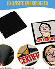 CPR Certified Patch, 1 Pc Embroidered Morale Patch with Hook Fastener Backing, Funny Meme Patches for Backpacks, Vests, Jackets, Jeans, Hats