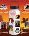50PCS Cowboy Stickers, Country Western Decals Vinyl Waterproof Stickers for Water Bottle Laptop Luggage Helmet Skateboard Snowboard Guitar Scrapbook Phone Gifts for Teens Girls Kids Adult