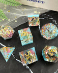 7 Piece Sharp Edge Polyhedral Dice Mold, DND Dice Resin Molds for Board Games, Silicone Molds for Resin Dice Making