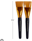 50557E Flat Brush, (2-Piece), Gold Taklon