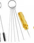 3 Set Airbrush Spray Cleaning Repair Tool Kit Stainless Steel Needle Brush Set