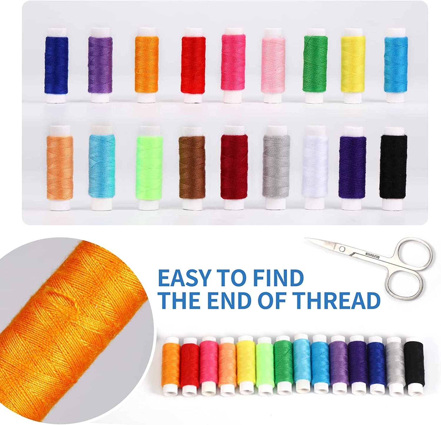 Sewing Kit for Adults and Kids, Needle and Thread Kit with Sewing Supplies and Accessories Contains Scissors, Measure Tape,Seam Ripper,Suitable for Home, Travel, Beginner, Emergency