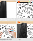 50 Sheets Carbon Paper Black Graphite Paper Transfer Tracing Paper and 5 Pieces Ball Embossing Styluses for Wood, Paper, Canvas and Other Art Craft Surfaces, 8.3 by 11.8 Inch