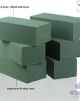 Floral Foam Blocks Wet Dry for Fresh or Artificial Flower Arrangements, Florist Styrafoam Bricks, 6 Pcs, Green