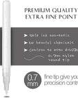 White Paint Pen, 0.7Mm Acrylic 2 White, 2 Gold, 2 Silver Permanent Marker Pens for Wood Rock Plastic Leather Glass Stone Metal Canvas Ceramic Marker Extra Very Fine Point Opaque Ink, 6 Pack