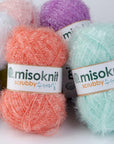Pastel Scrubby Yarn for Dishcloths Crocheting 10 Skeins Package (Type B) - Polyester 100%, 1.4Oz(40G) Each, 98 Yards per Skein