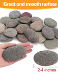 24Pcs River Rocks for Painting- 2-4 in Extra Large Hand Picked Rock-Thick-Flat-Smooth Painting Rocks- Perfect for DIY, Kids Crafts, Kindness Stone, Garden & Home Decor, Holiday Easter Gift