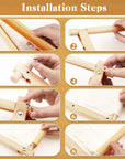 33 X 12 Inch Scroll Frame for Cross Stitch Needlepoint Scroll Cross Stitch Frame Embroidery Scroll Wood Needlework Frame Quilting Hoop Stand Stitching Needlepoint Holder for Sewing