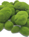 40PCS Artificial Moss Rocks (4 Sizes), Green Moss Decor for Floral Arrangements, Fairy Gardens and Crafting