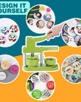 Button Maker Machine 58Mm - (3Rd Gen) Installation-Free 58Mm(2.25In) DIY Pin Badge Button Maker Press Machine Badge Punch Press with Free 100Pcs Button Parts&Pictures&Circle Cutter&Magic Book