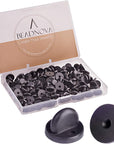 Rubber Pin Back Butterfly Clutch Backings Pin Cap Replacement for Badges, Lapel Pin (50Pcs)