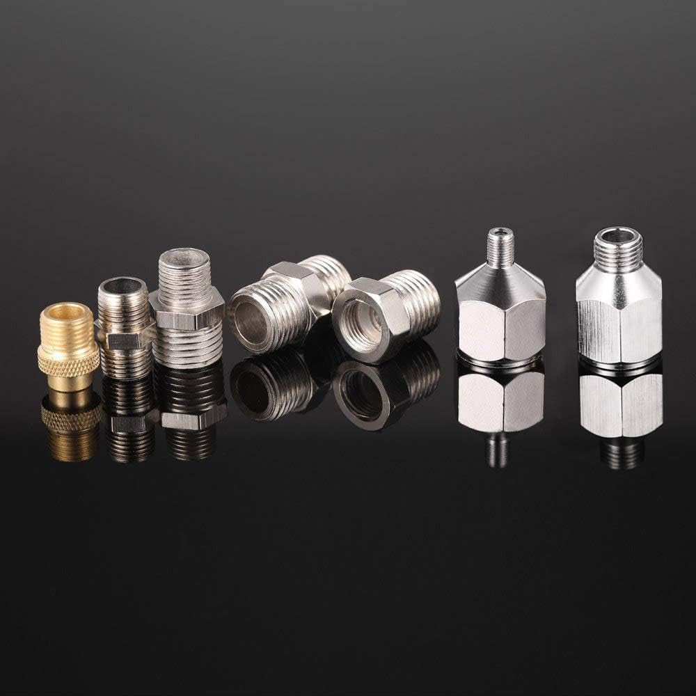 Professional 7Pcs Airbrush Adaptor Kit Fitting Connector Set for Air Compressor & Airbrush Hose