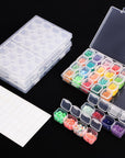 168 Slots 6Pcs 28 Grids Diamond Painting Boxes Plastic Organizer, Bead Organizer