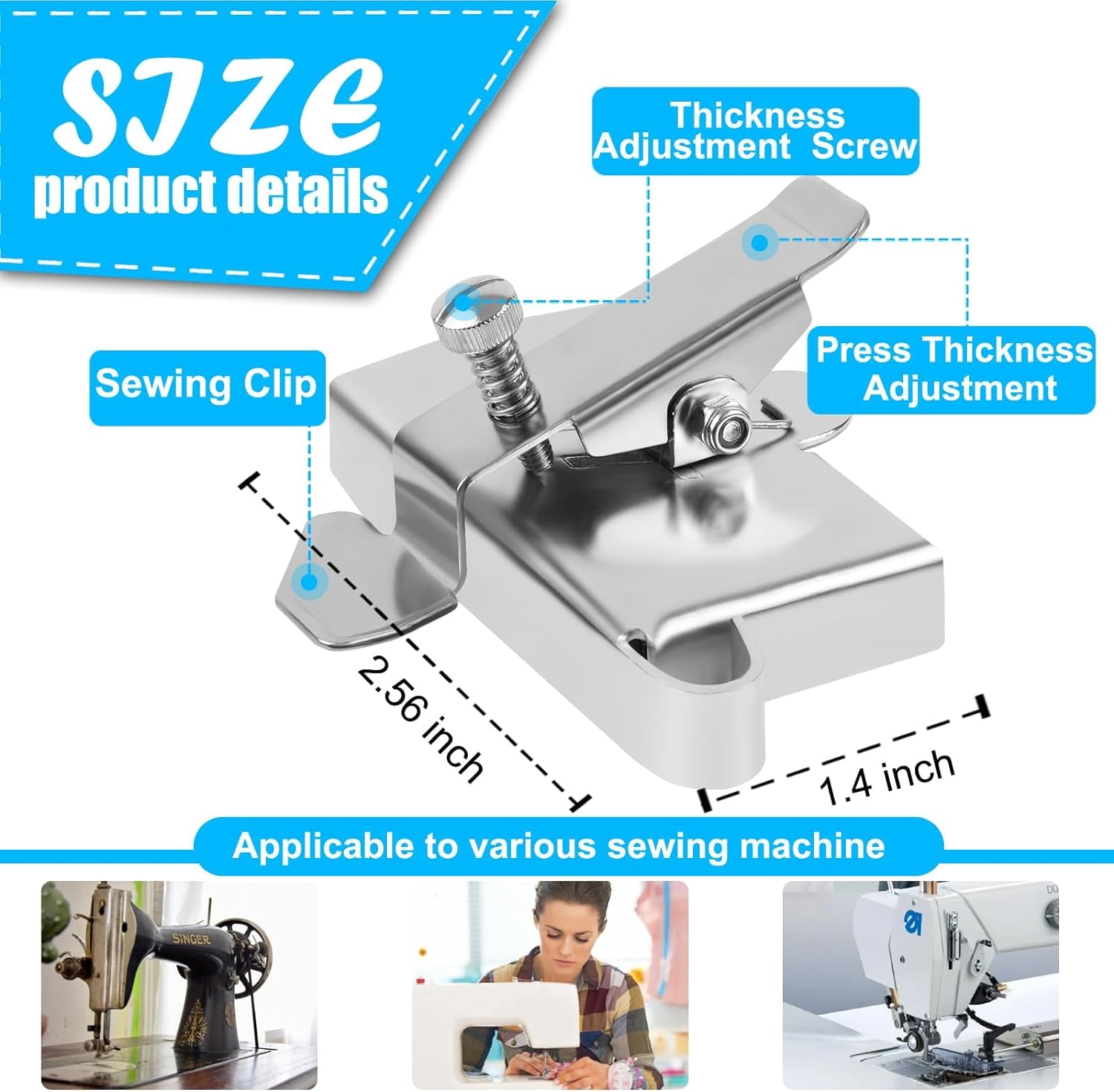 Magnetic Seam Guide, Magnetic Sewing Guide with Clip, Sewing Seam Guide, Universal Seam Guide, Multifunctional Hem Guide