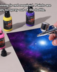 24 Colors Airbrush Paint Set Include Metallic and Neon Colors, Opaque & Water Based Acrylic Paint, Leather & Shoe Airbrush Paint Kit for Artists, Beginners, and Students