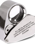 40X Jewelers Loupe, LED Light Illuminated Folding Magnifying Jewelry Eye Magnifier (LED Currency Detecting/Jewlers Identifying Type Lupe)