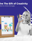 Drawing Board - 13 X 17 Sketch Boards with Handle for Drafting Art - Portable Wooden Clipboard for Class or Studio Fit in Artists Tote