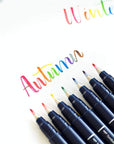 Fudenosuke Brush Pen - Hard - 10 Colors Set (WS-BH10C)