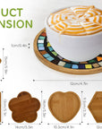 6Pcs Wooden Mosaic Base, Various Shapes Substrates for Mosaic Crafts DIY Mosaic Tiles Coaster Base…