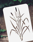 4 Pcs Bark Camouflage Stencil 11.7X8.3 Inch Camouflage Grass Bark Reed Pattern Stencils Plastic Wall Camo Stencil Kit Reusable DIY Art and Craft Stencils for Scrapbooking Wall Decor