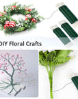 Green Floral Wire,Christmas Wire Wreath Wire 3 Pack 118 Yards 22 Gauge Flexible Paddle Wire Florist Wire Green Wire for Crafts,Christmas Wreaths Tree,Garland and Floral Flower Arrangements