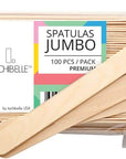 100 Piece Jumbo Craft Sticks, Premium Wood for Building, Mixing, and Creating Craft Projects