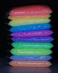 3000Pcs Uv Beads Color Changing Beads Glow Seed Beads 4Mm 6/0 Glass Beads Glow in the Dark Beads Luminous Seed Beads for Bracelets Jewelry Making DIY Crafts(4Mm, Multicolor)