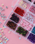 4 Pack 36 Grids Clear Plastic Organizer Box Storage Container with Adjustable Divider, Tackle Box Organizer Bead Organizer Art Crafts Jewelry with 400 Label Stickers
