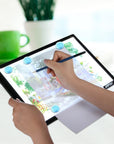 Magnetic A4 LED Artcraft Tracing Light Pad 4 Light Box Ultra-Thin Physical Buttons Control with Memory Function USB Powered Pad Animation,Sketching,Designing,Stencilling X-Ray Viewing W/USB Adapter