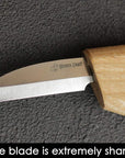 Whittling Knife C2 6.5" Whittling Knife for Fine Chip Carving Wood and General Purpose Wood Carving Knife Bench Detail Carving Knife Carbon Steel and Whittling for Beginners