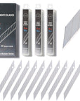 Detail Craft Knife Blades (30 Pcs) - 30 Degree Snap-Off Utility Knife Blade - Art, Craft, Model Making (Ultra Sharp Black)
